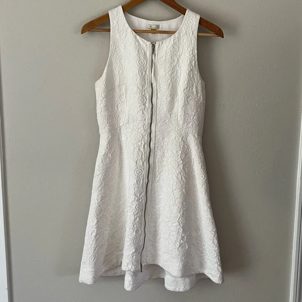 Leifsdottir High Tea Fit and flare Cocktail Dress in White Size 4 - Picture 12 of 12